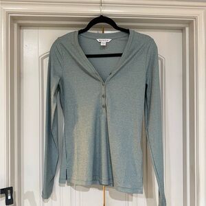 Athleta Blue Henley Shirt